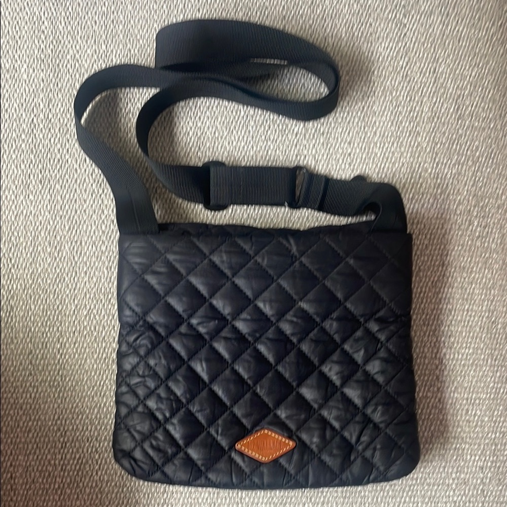 MZ Wallace Black Quilted Crossbody Bag